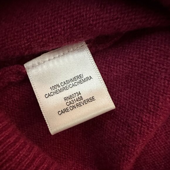 BCBG MaxAzria 100% Cashmere Turtleneck Sweater Tunic Women's LARGE Red - Picture 6 of 6